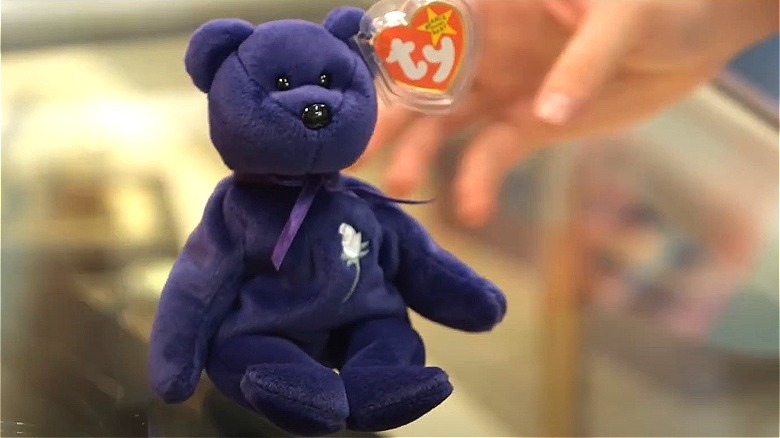 Princess Beanie Baby is examined