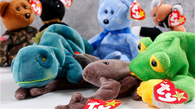 Beanie Babies grouped together