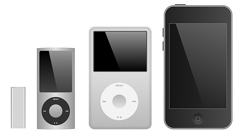 Various Apple iPod models