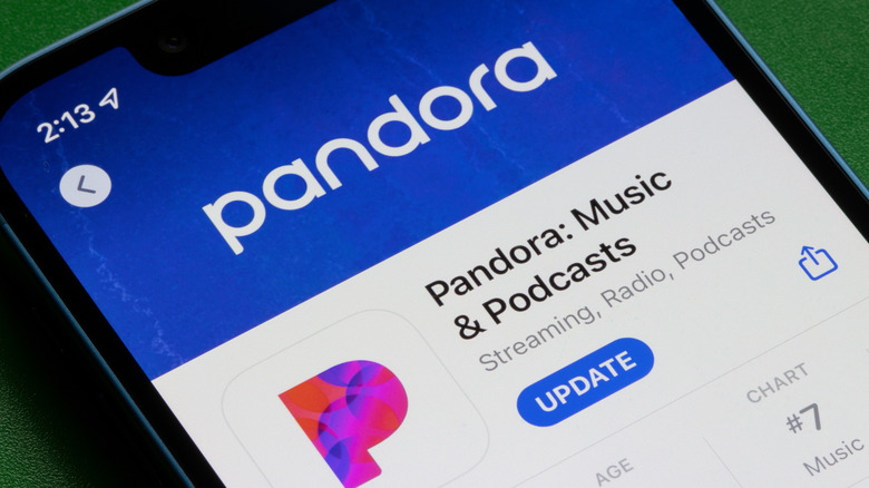 Sirius' Pandora app on the iPhone app store