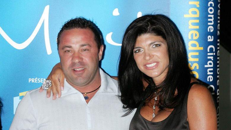 A close-up shot ofTeresa and Joe Giudice