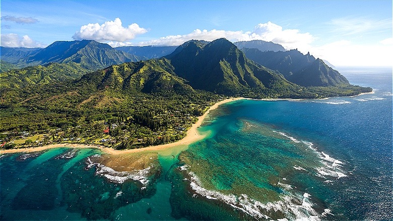 An aerial view of Hawaii