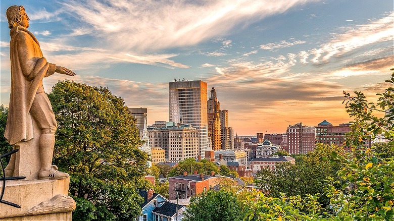 A cityscape of Rhode Island