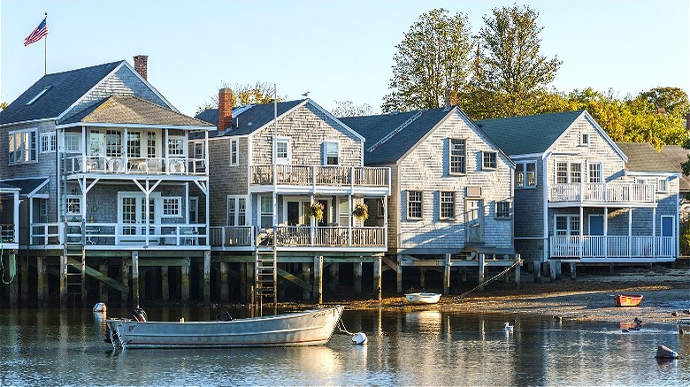 Waterfront homes in Nantucket, Massachusetts