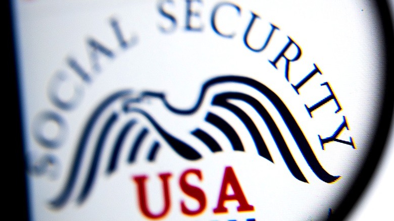 The Social Security USA logo magnified