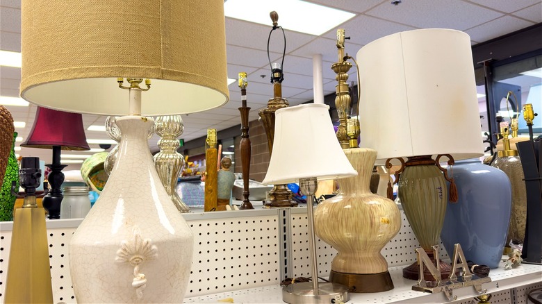 Lamps for sale at Goodwill