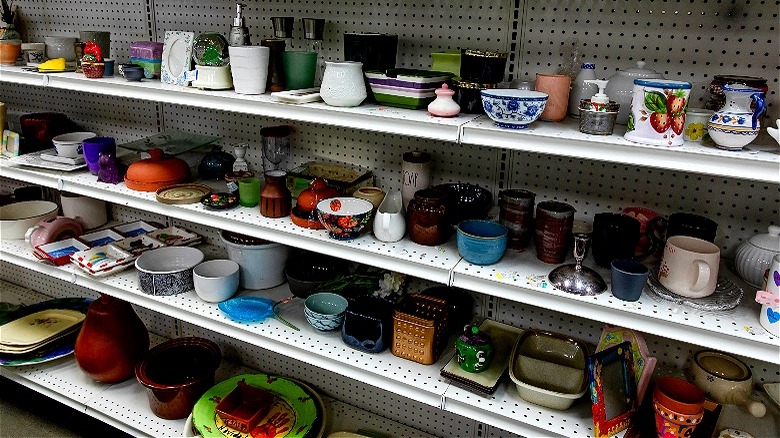 Thrift store cups and dishes