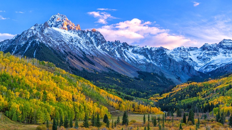 View of mountain landscape in Aspen, Colorado