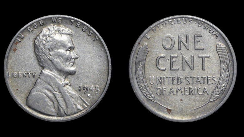 A rare example of an early 1940s Lincoln wheat penny struck in steel