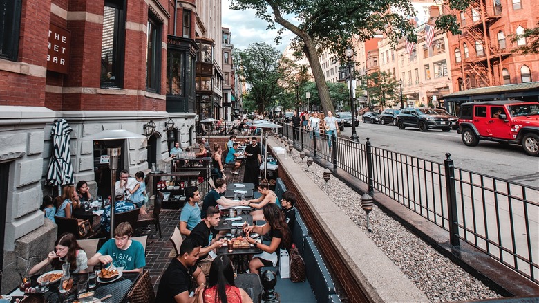 Newbury Street in Boston, Massachusetts