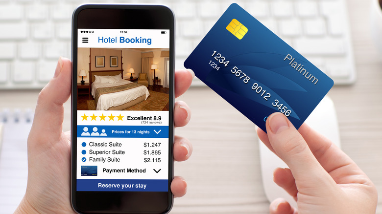 booking a hotel with a credit card