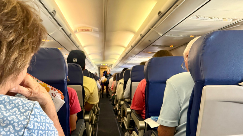 Passengers on a Southwest flight