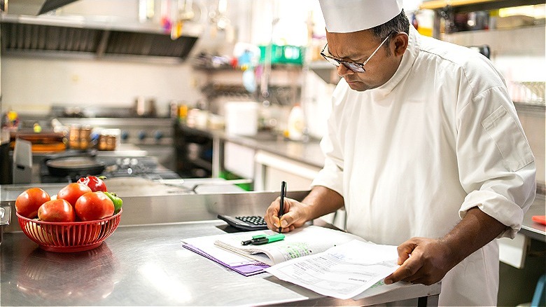 Chef tracking ingredient orders