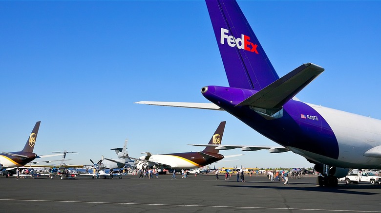 UPS and FedEx planes