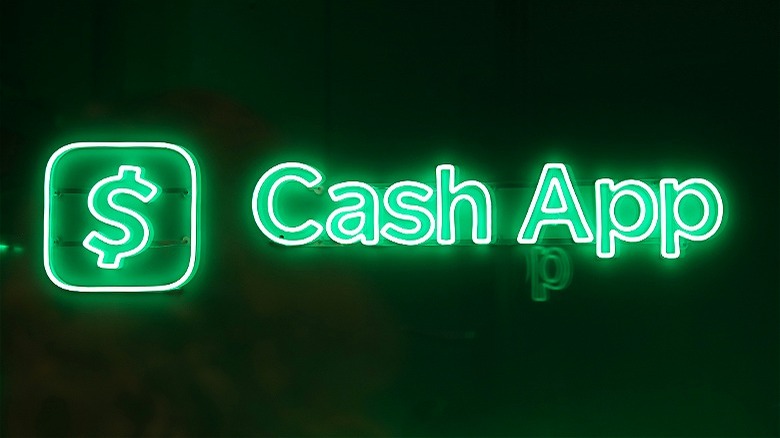 Neon sign for Cash App