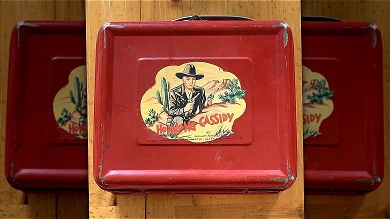 Hopalong Cassidy red lunch box