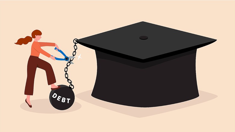 Graduate cuts debt chains from cap