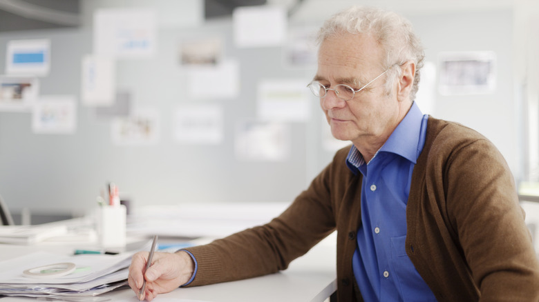 an older worker at the office