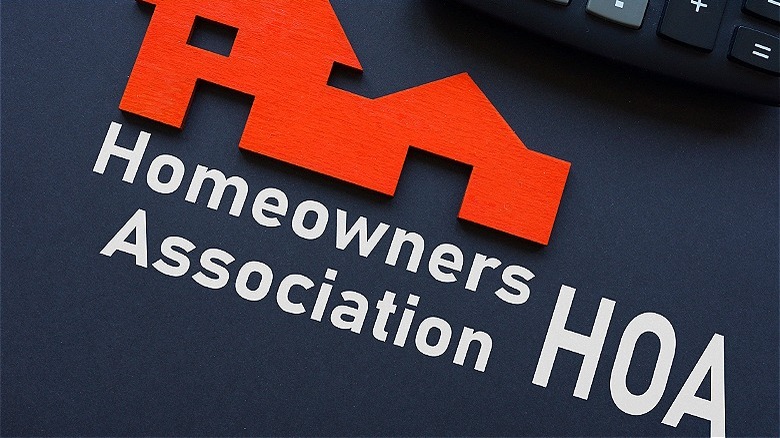 Homeowner association logo with calculator
