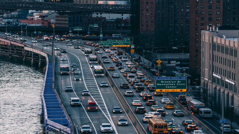 Rush hour traffic in New York City