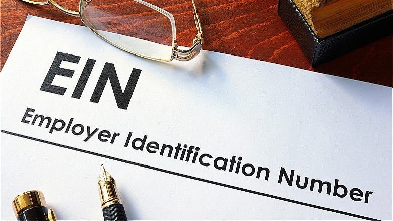 "Employer Identification Number" on paper
