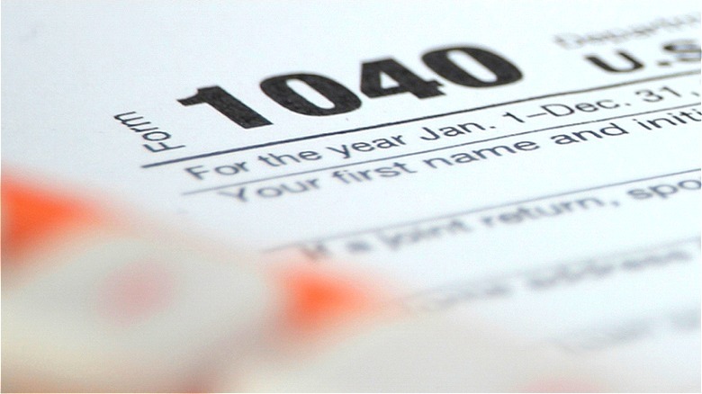 IRS Form 1040 close-up