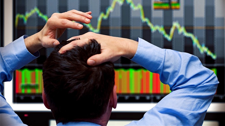 Panicking stock trader