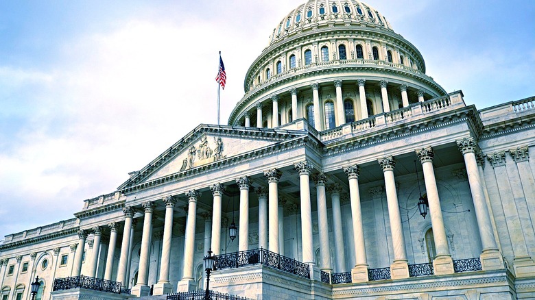 Outside the U.S. Capitol building in Washington D.C.