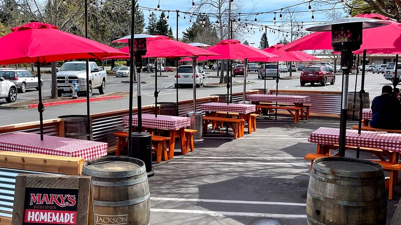 Mary's Pizza Shack outdoor tables