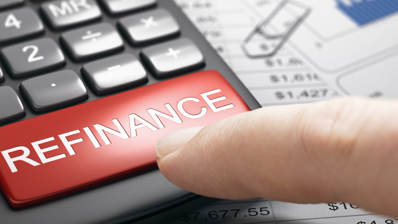 pressing refinance button