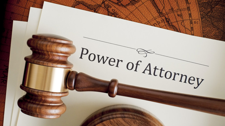 A power of attorney document