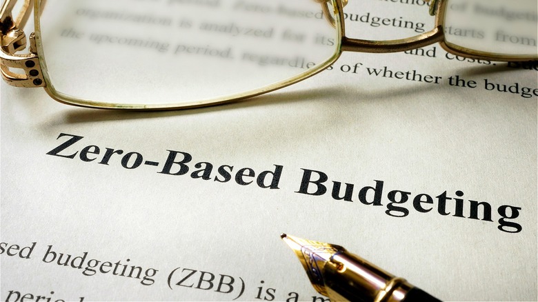 Paperwork on zero-based budgeting
