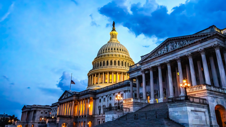 Capitol Hill at dusk