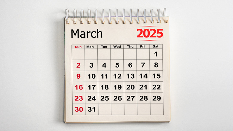 Date month March 2025