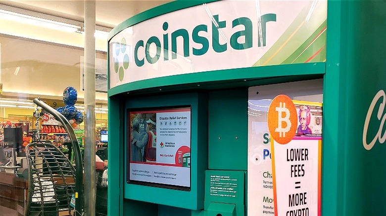 Coinstar machine at grocery store