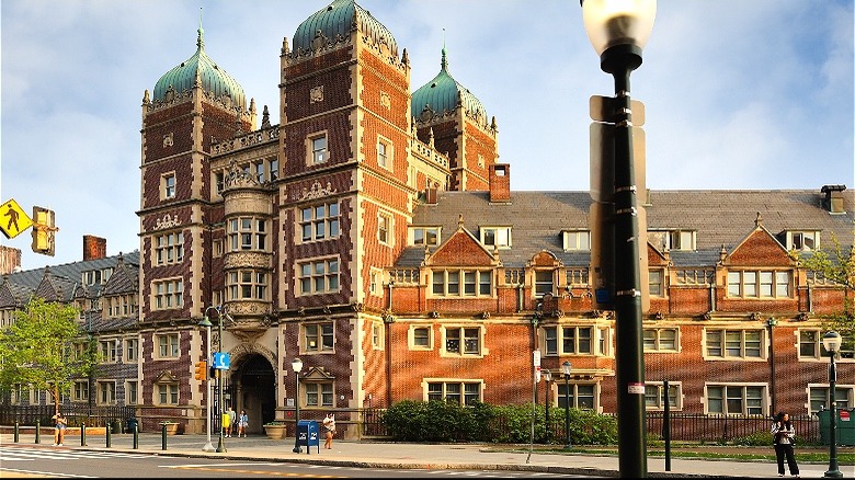 People walking outside Penn University