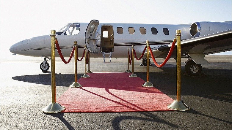 Private plane waiting for passengers