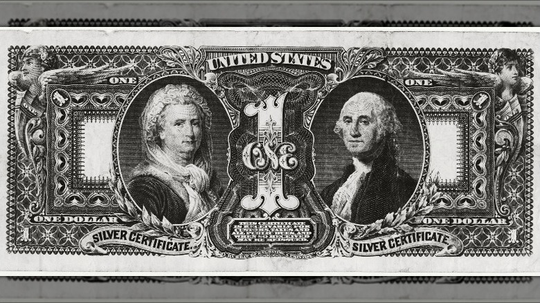 1896 bank note featuring Washingtons