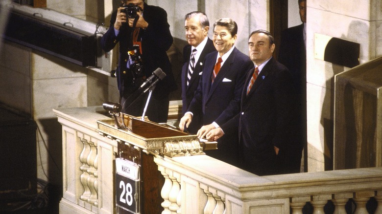 President Ronald Reagan at NYSE