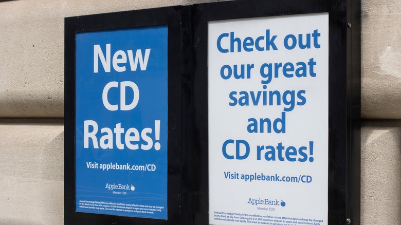 Bank advertisement for competitive CD rates