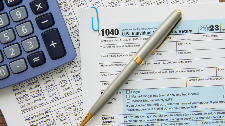 1040 tax form and calculator