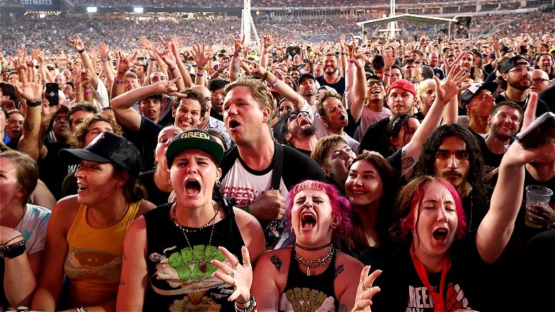 Fans at Green Day concert