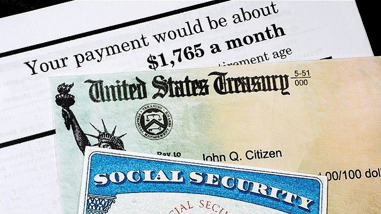 Social Security benefits amount report and check