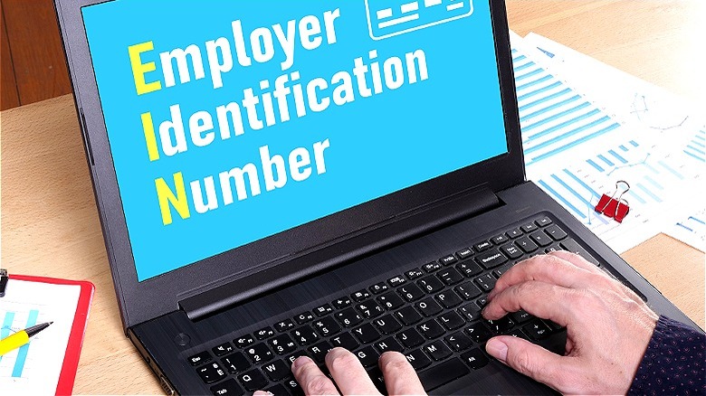 "Employer Identification. Number" on laptop