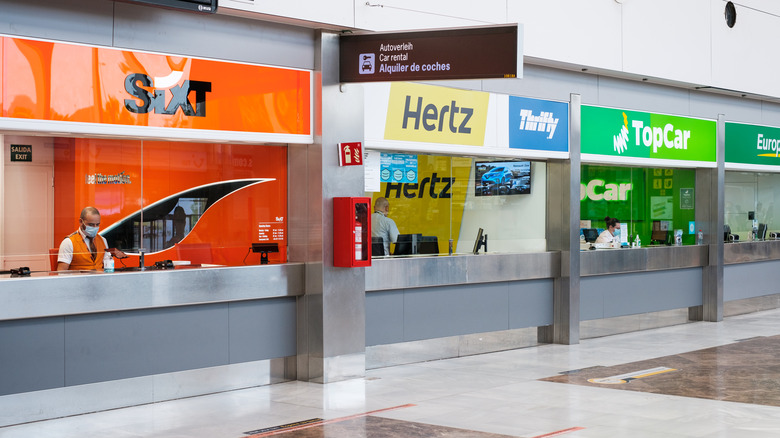 airport rental car counters