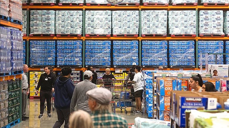 People shopping inside Costco