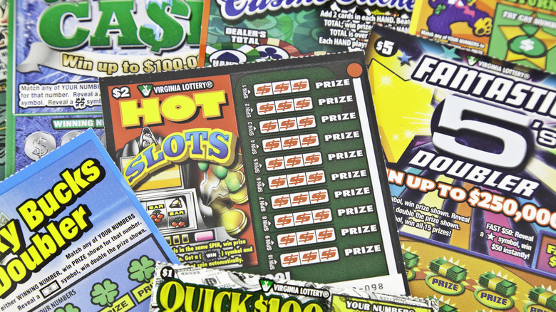 A spread of brand new Virginia lottery scratch tickets