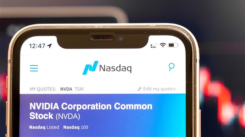 Smartphone lists NASDAQ Nvidia stock