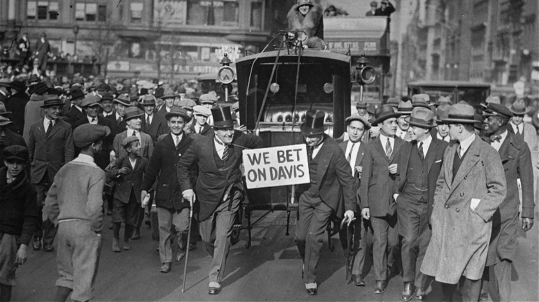 Vintage photo of election wager