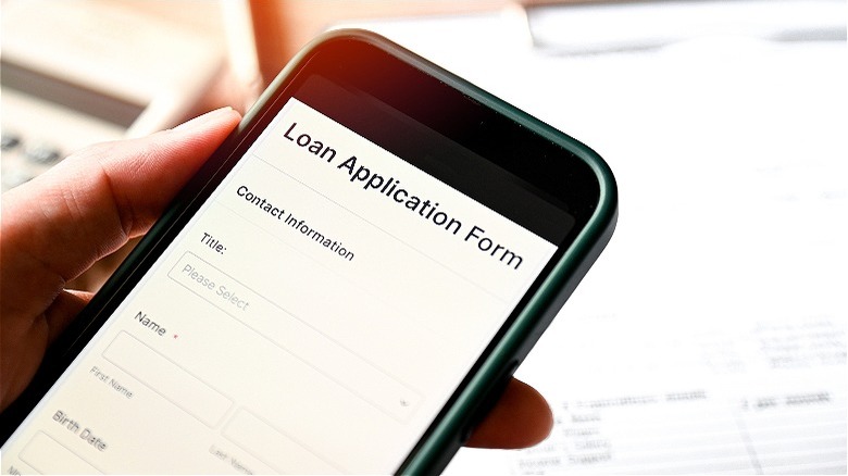 Mobile personal loan application form